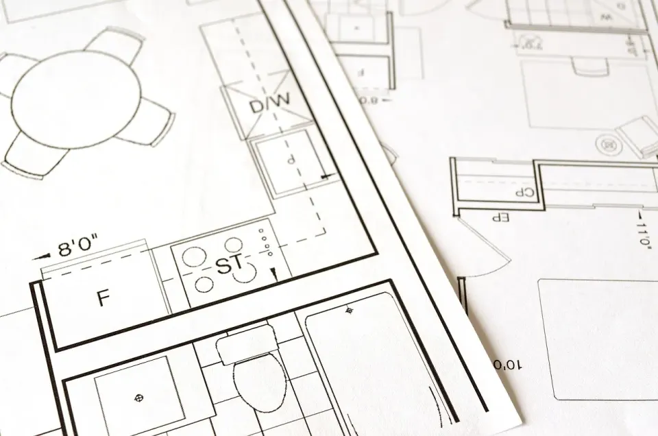 A house floor plan and blueprint, the kind of record that proves past improvements